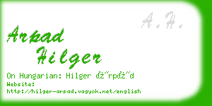arpad hilger business card